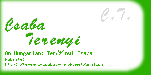 csaba terenyi business card